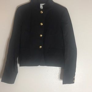 Zara Woman Black Blazer with gold buttons SZ: Sm